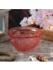 MARELIDA Glasschale Vintage Boho Schüssel mit Blumenmuster 210ml in rosa