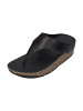 fitflop Zehentrenner LULU LUX GRAPHIC-WEAVE LEATHER TOE-POST SANDALS in schwarz