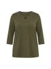 Ulla Popken Shirt in dunkel khaki