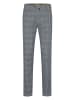 Meyer Chino-Hose Wool Look "Prince of Wales" Chino in blau