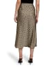 Vera Mont Satinrock mit Print in Khaki/Schwarz