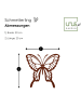 UNUS Gartenstecker Baumstecker Schmetterling in Rostoptik in Braun