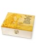 Mr. & Mrs. Panda Holz Teebox Giraffe Kind Design mit Spruch in Weiß