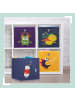 relaxdays 4 x Kinder Aufbewahrungsboxen "Tiere A" in Bunt - (B)30 x (H)30 x (T)30 cm
