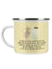 Mr. & Mrs. Panda Emaille Tasse Maus Sterne mit Spruch in Gelb Pastell