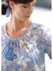 GOLDNER Druckshirt mit Perlen in kitt / blau