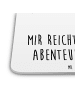 Mr. & Mrs. Panda Glasuntersetzer Einhorn Bergsteiger mit Spruch in Weiß