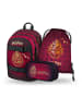 BAAGL 3-tlg. Set: Schulrucksack Skate in Rot Harry Potter Hogwarts Weinrot