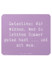 Mr. & Mrs. Panda Mousepad Klein Spruch Detektiv Geheimnisse mit ... in Lavendeltraum