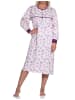 NORMANN Langarm Nachthemd klassische Design Knopfleiste am Hals - 88995 in lila