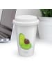 Mr. & Mrs. Panda To Go Becher Avocado Schwangerschaft ohne Spruch in Weiß