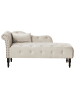 Beliani Chaiselongue IVRY in Beige/Schwarz - (W) 152 x (H) 72 x (L) 62 cm
