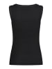 More & More schmales, geripptes Basic-Tanktop in black
