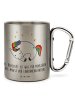Mr. & Mrs. Panda Kaffeetasse Einhorn Nacht mit Spruch in Silber