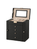 SONGMICS Schmuckkasten Bridie in Schwarz - (B)26.2 x (H)28 x (T)15 cm