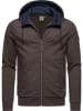 ragwear Kapuzensweatjacke Patry in Dark Brown