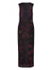 Zero  Mesh-Kleid mit Print in Black/Dark Red