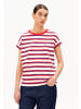 armedangels T-Shirt Idaara Stripes in rot weiß