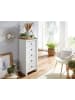 KADIMA DESIGN Sideboard | Weiß/Eiche, 53x114x39cm, 5 Schubladen