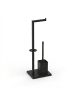 relaxdays WC Garnitur in Schwarz - (B)20 x (H)67,5 x (T)15,5 cm
