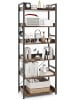 COSTWAY Bücherregal 6 Ebenen 69 x 34 x 177 cm in Braun