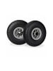 relaxdays 4x Sackkarrenrad in Schwarz/ Grau - 3.00-4