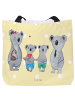 Mr. & Mrs. Panda Stofftasche Koala Familie zwei ohne Spruch in Gelb Pastell