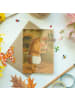 Mr. & Mrs. Panda Glückwunschkarte Igel Wein Design ohne Spruch in Weiß