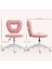 HOMCOM Schreibtischstuhl in Rosa 56L x 45B x 88H cm