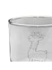 Mr. & Mrs. Panda Whiskey Glas Lama König ohne Spruch in Transparent