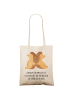 Mr. & Mrs. Panda Shopping Bag Igel händchenhaltend mit Spruch in Creme