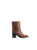 Burberry Braun Leder Knöchel Stiefel