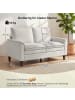 HOMCOM Zweisitzer Sofa-146L x 84B x 95H cm-Cremeweiß