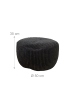 relaxdays Pouf in Schwarz - (H)35 x Ø 50 cm