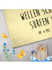Mr. & Mrs. Panda Gästehandtuch Sommer Wellen Surf mit Spruch in Gelb Pastell
