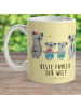 Mr. & Mrs. Panda Kindertasse Koala Familie zwei mit Spruch in Gelb Pastell