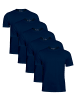 Cotton Prime® 5er Pack T-Shirt Basic O-Neck in Dunkelblau