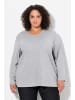 Ulla Popken Shirt in hellgrau mélange