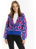 IZIA Damen Cardigan in BLAU PINK WEISS