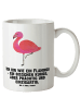 Mr. & Mrs. Panda Weiße Tasse Flamingo Classic mit Spruch in Weiß