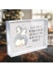 Mr. & Mrs. Panda Bilderrahmen Pinguine Kuscheln mit Spruch in Grau Pastell