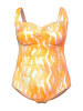 Ulla Popken Badeanzug in dunkel orange