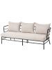 Beliani 3-tlg Sitzgruppe PONZONE in Beige/Schwarz