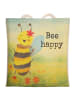 Mr. & Mrs. Panda Shopper-Tasche Biene Happy Design mit Spruch in Weiß