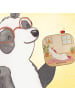 Mr. & Mrs. Panda Holzuntersetzer Einhorn Yoga Design ohne Spruch in Weiß