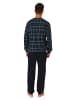 NORMANN Pyjama Schlafanzug Bündchen Karo - 75229 in marine