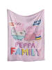 Peppa Pig Kuscheldecke Peppa & Family XT in rosa/pink