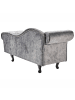Beliani 2-tlg Chaiselongue LATTES II in Grau/Braun linksseitig