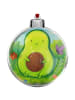 Mr. & Mrs. Panda Weihnachtsanhänger Avocado Kern Design ohne Spruch in Weiß