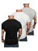 Amaci&Sons 3er-Pack T-Shirts 3. TACOMA in (Grau + Weiß + Schwarz)